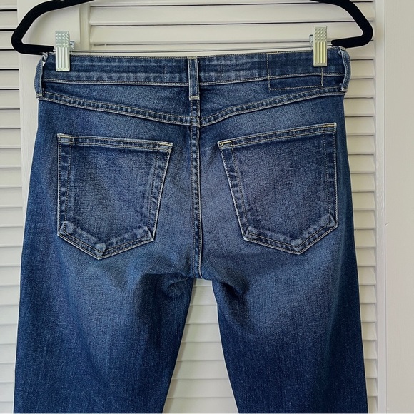 AMO Twist Low/Mid Rise Straight Leg Denim Jeans Split Cuff | True Blue | Size 26 - Picture 5 of 10